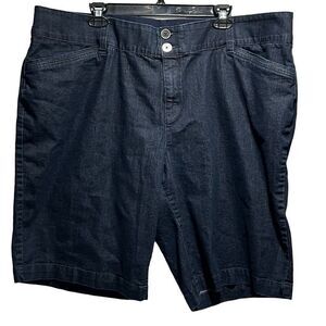 CJ Banks dark wash jean shorts